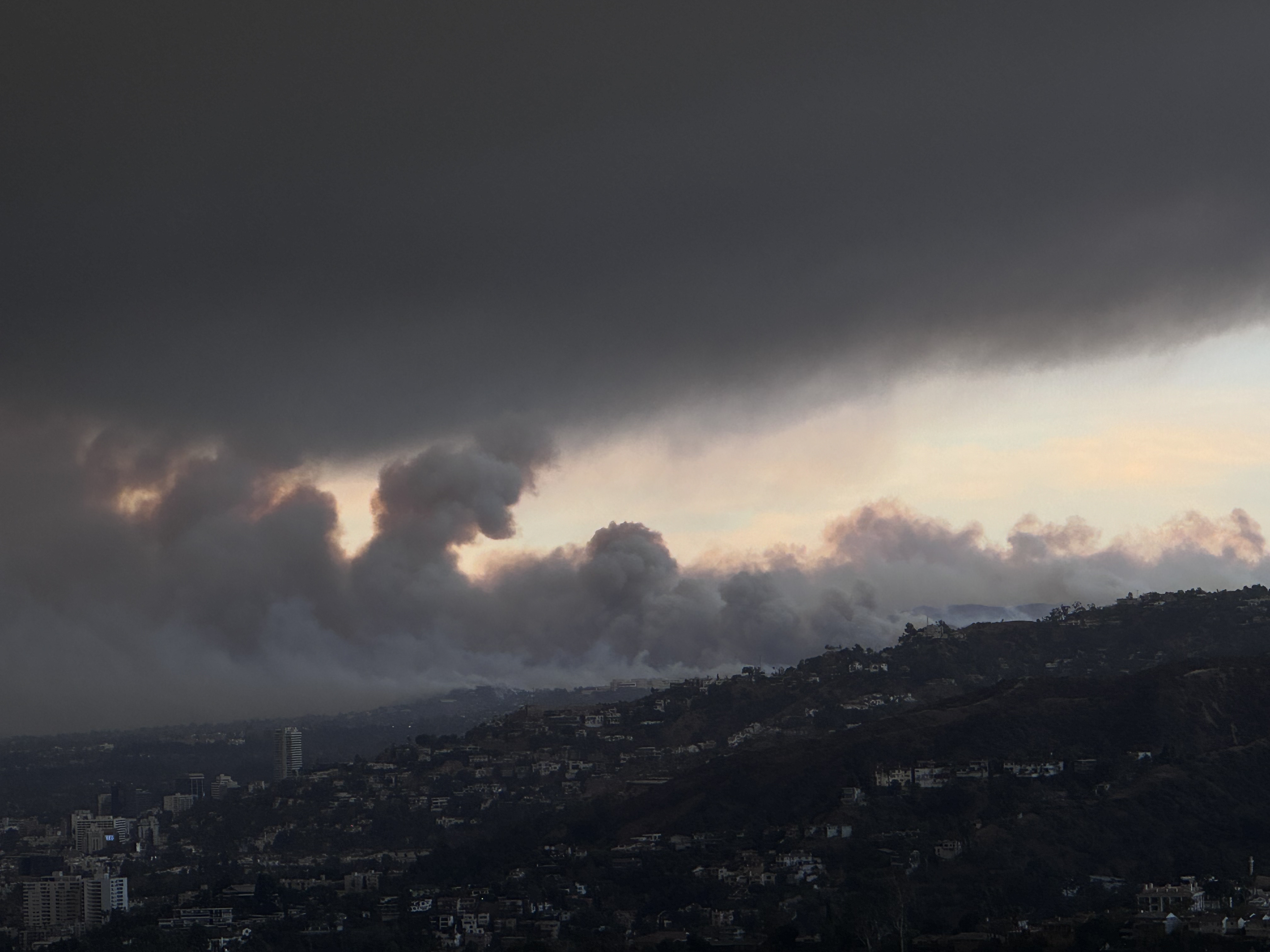 Thick black smoke