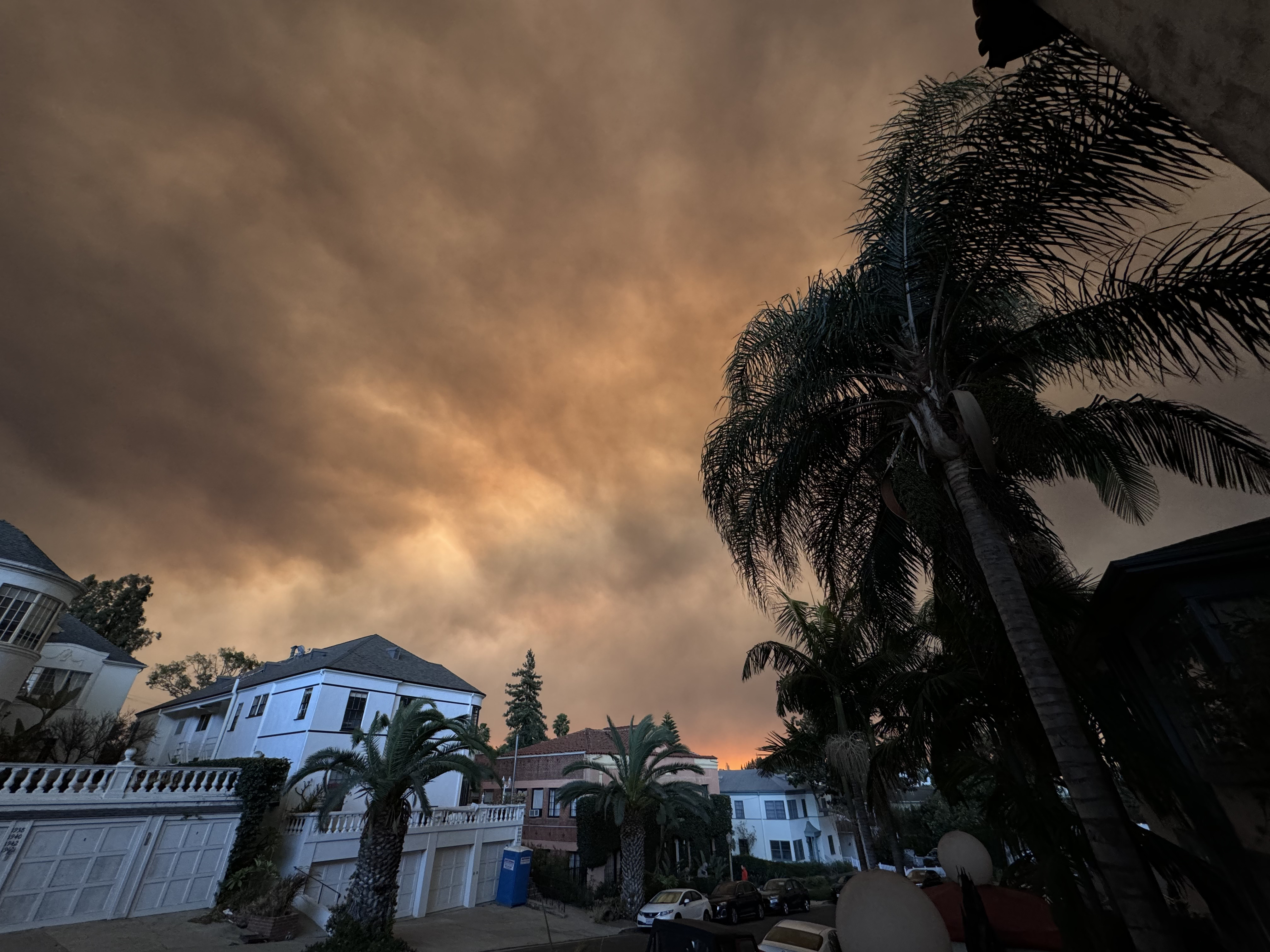 An orange sky