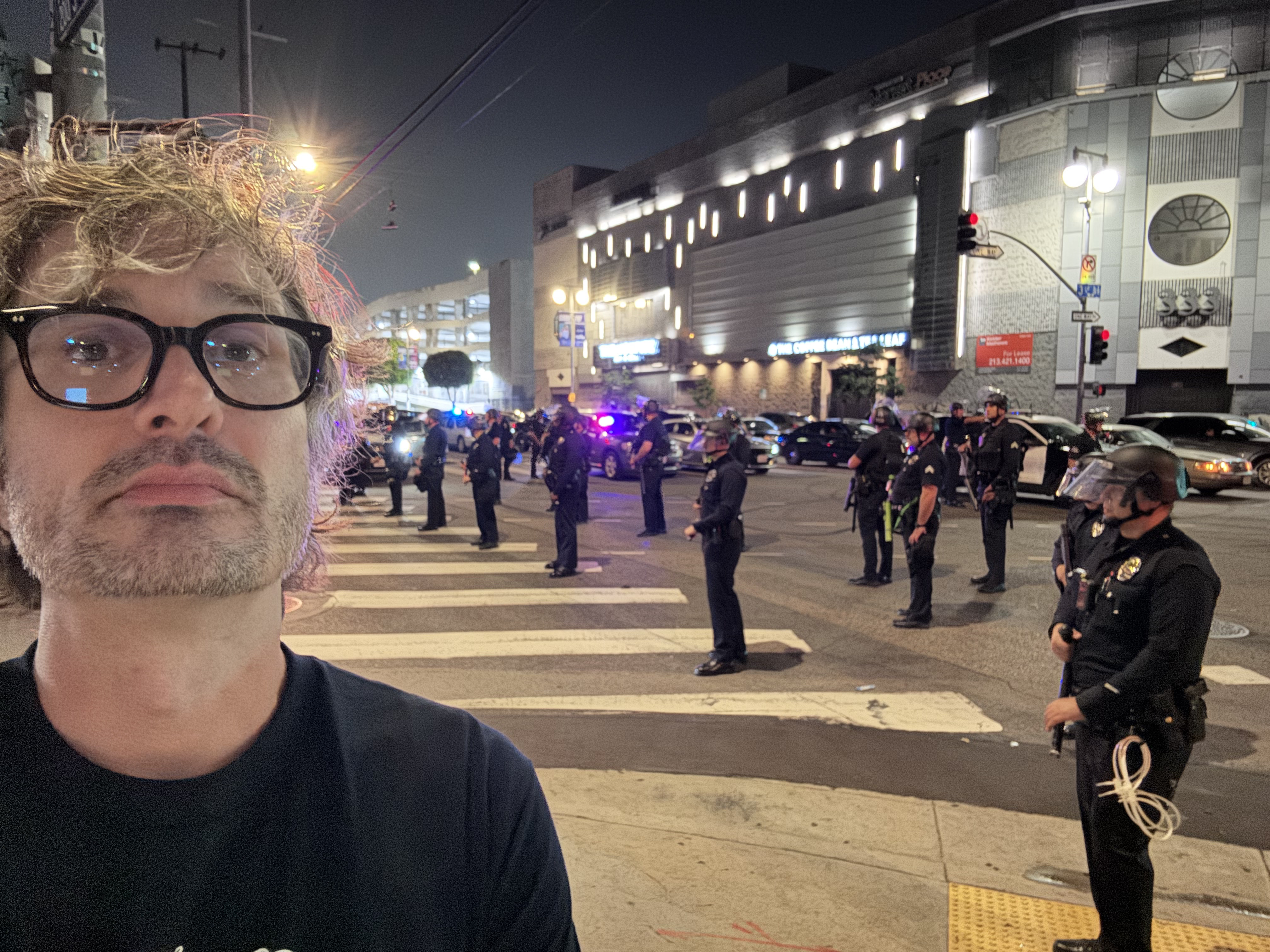 Me in front of cops
