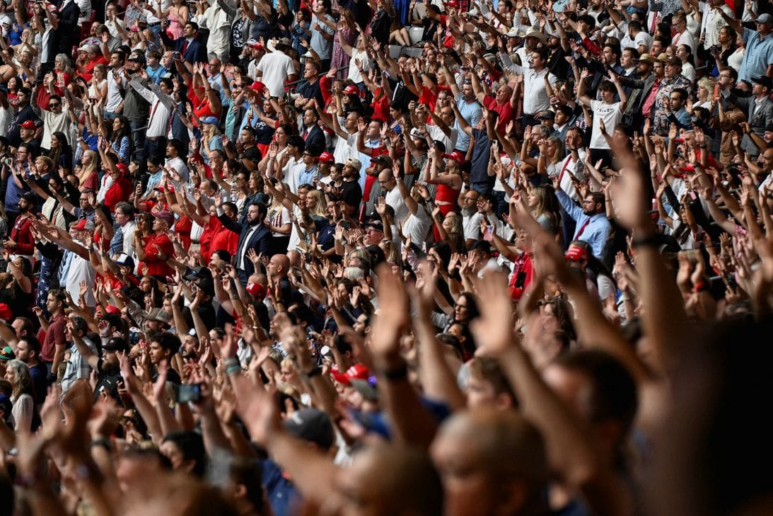 raised hands