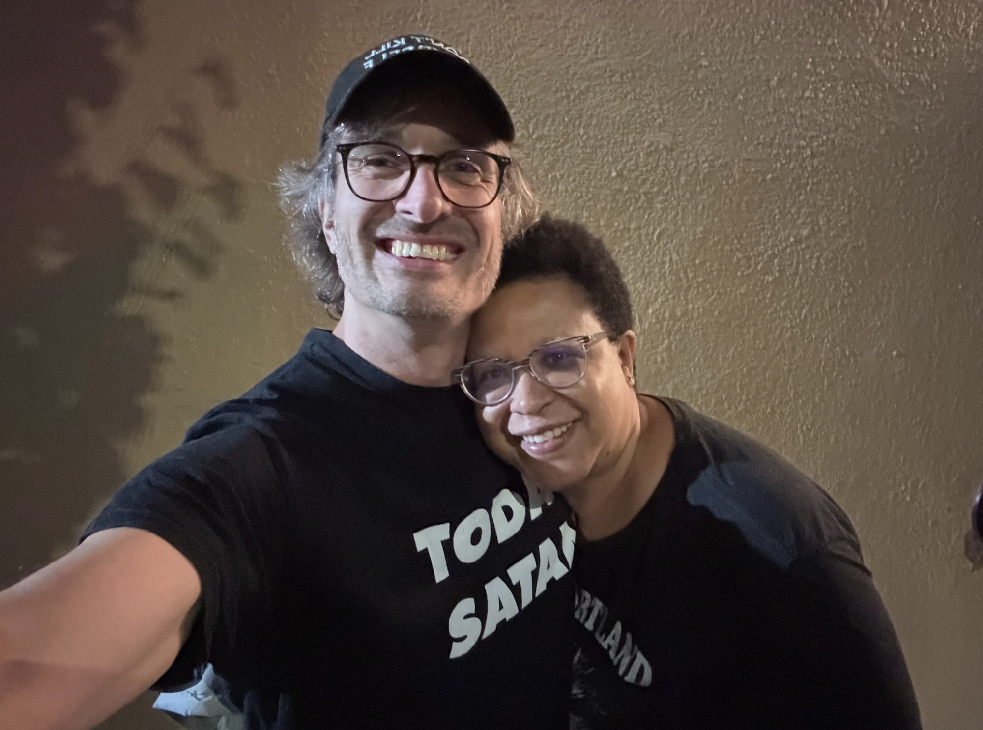 Me and Jemiah mugging in Portland, a city allegedly under siege!