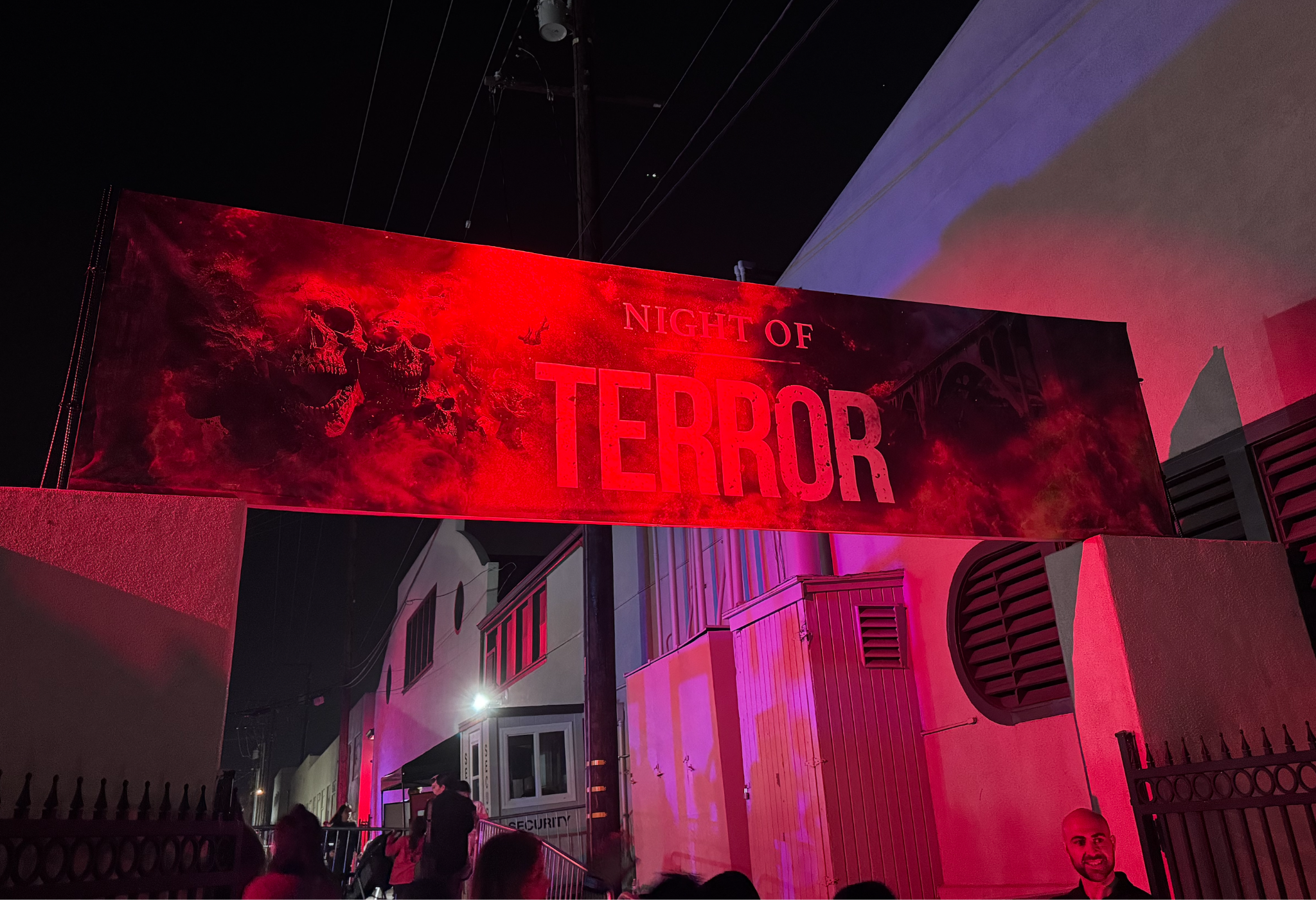 "Night of Terror" sign