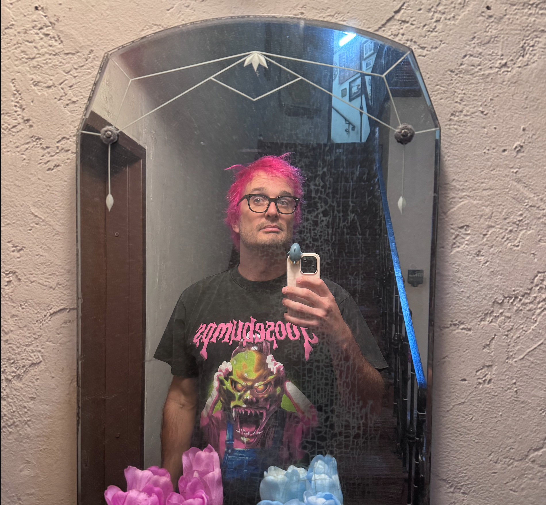 Me with pink hair
