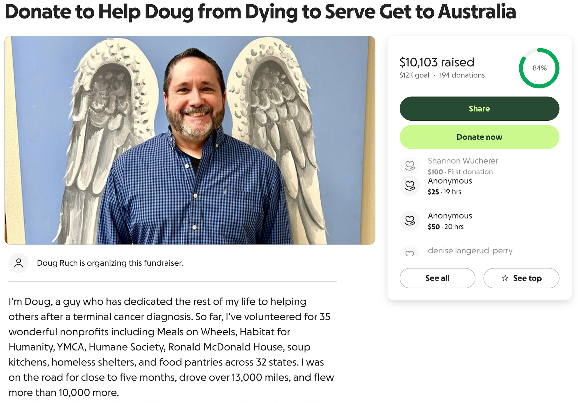 Get Doug to Australia!