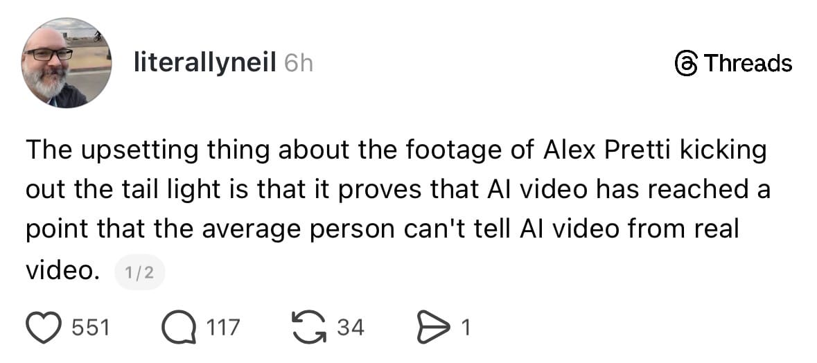 It proves AI has reached a point where the average person can't tell