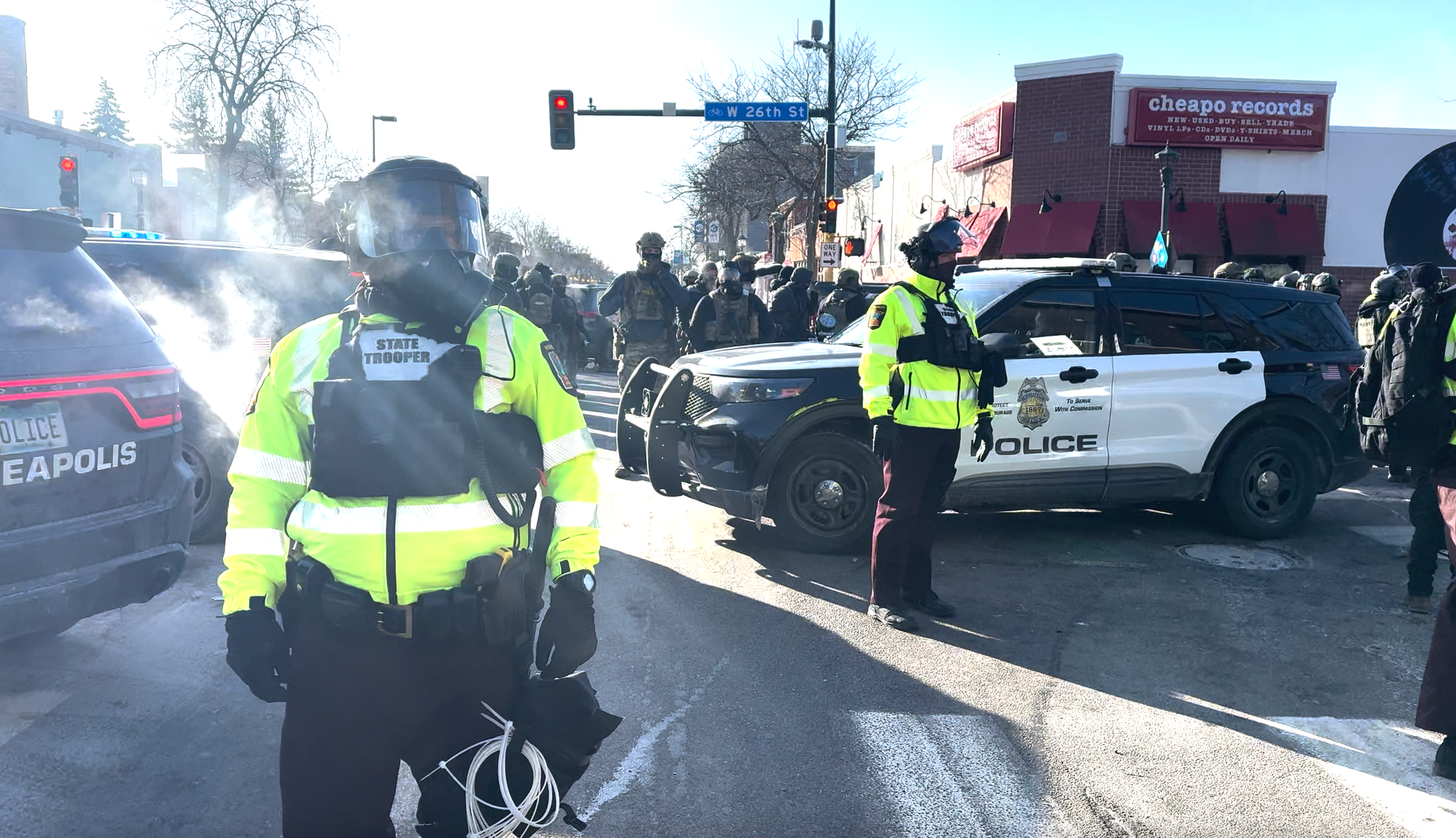 Cops and ICE at the scene