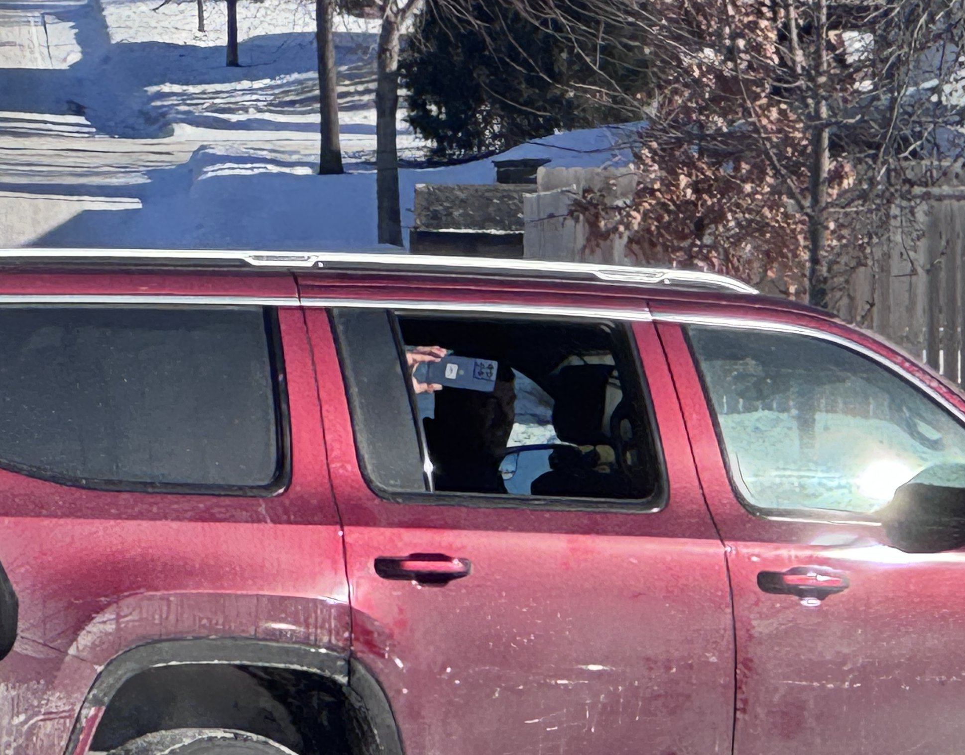 The car starts filming