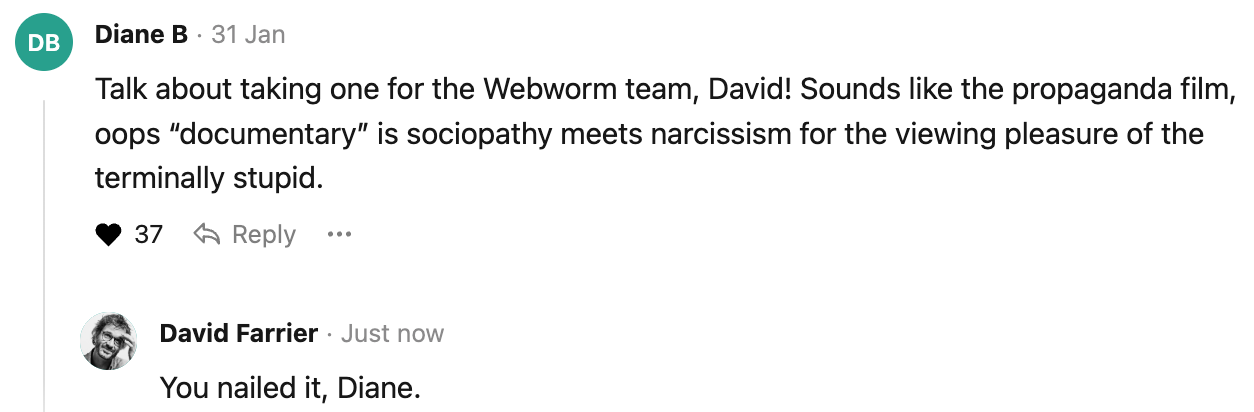 Talk about taking one for the team, David