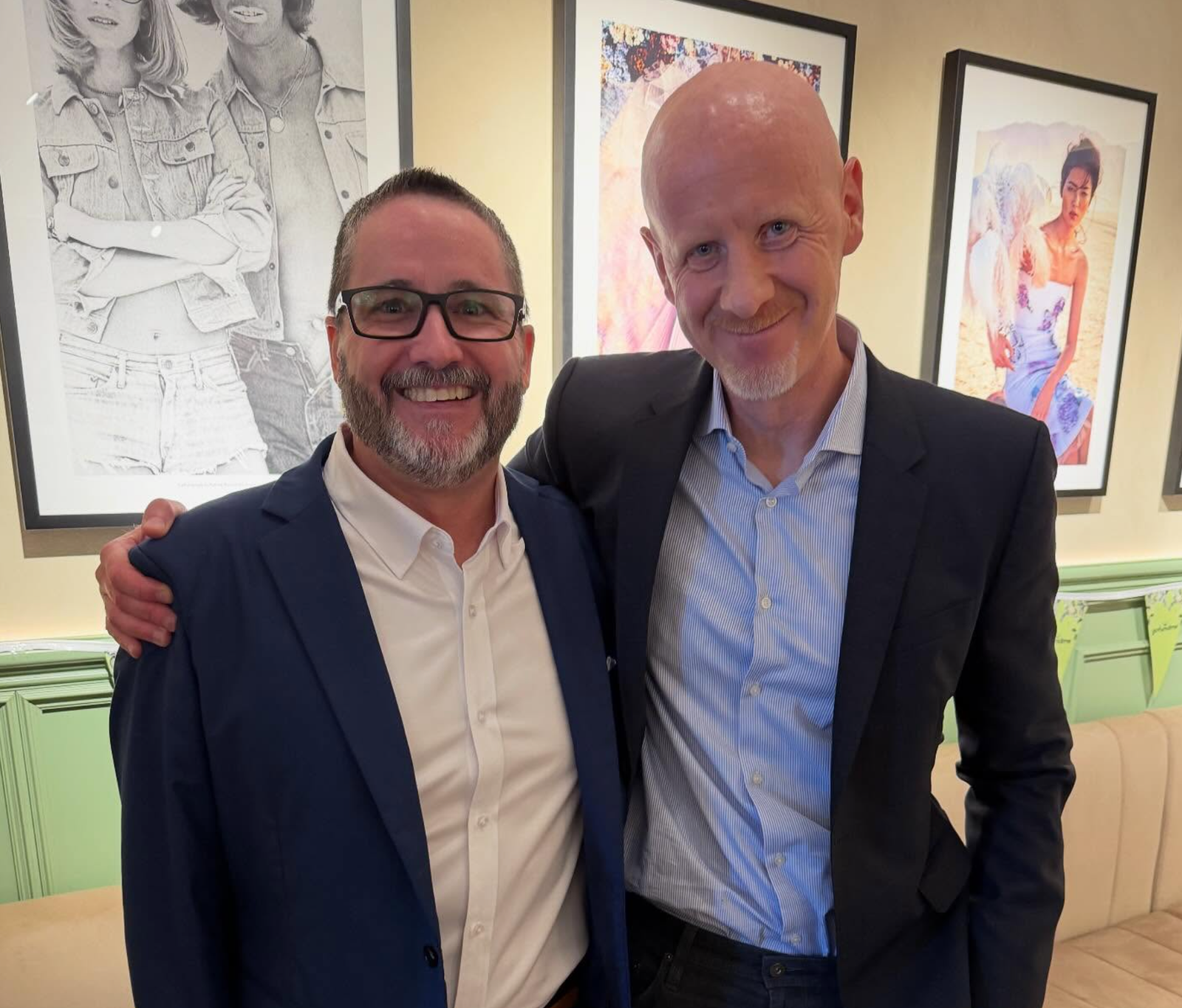 Doug with GoFundMe CEO Tim Cadogan in October 2025, during Doug's all expenses paid trip (on GoFundMe users) to Australia.