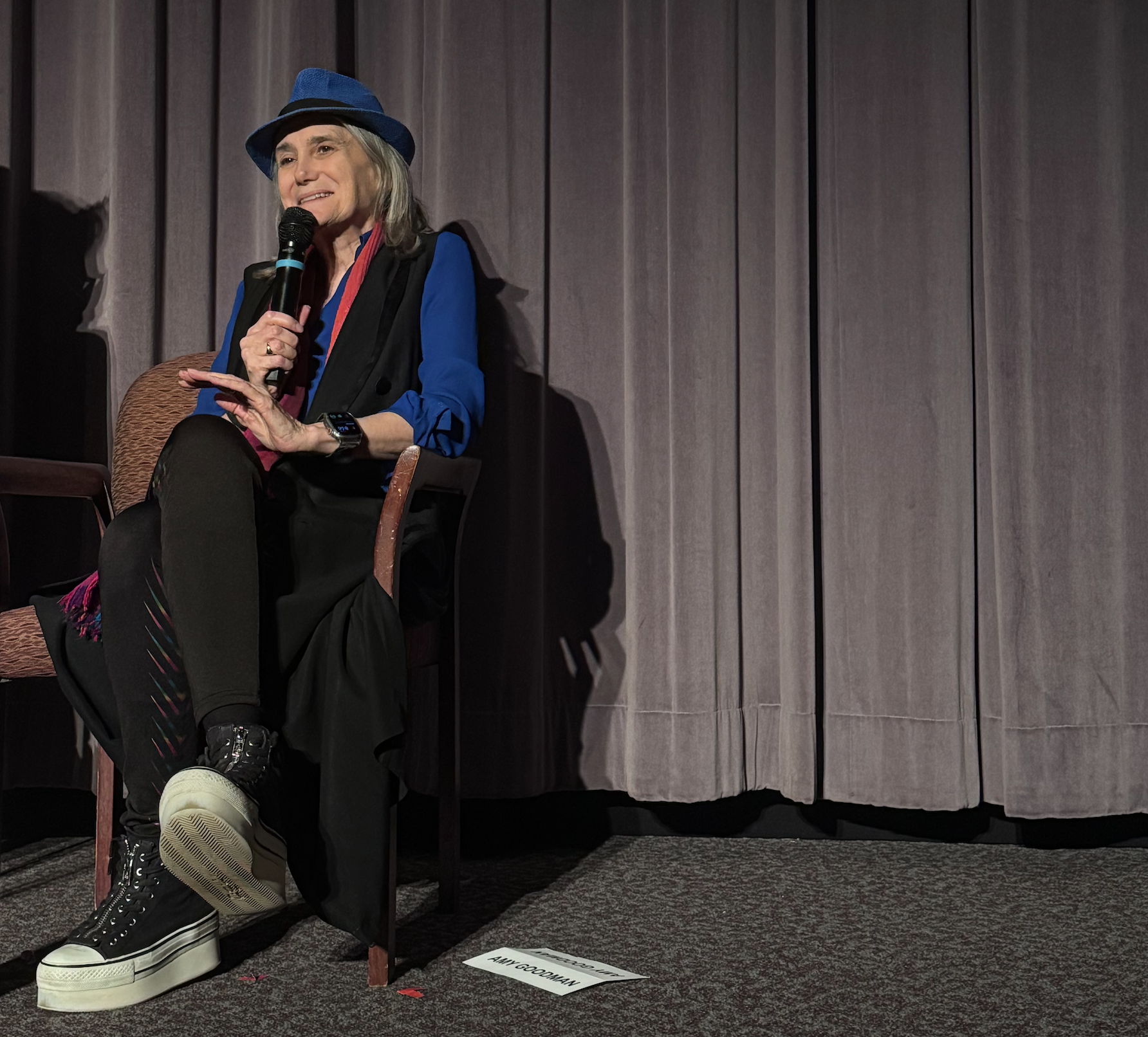 Amy Goodman on stage
