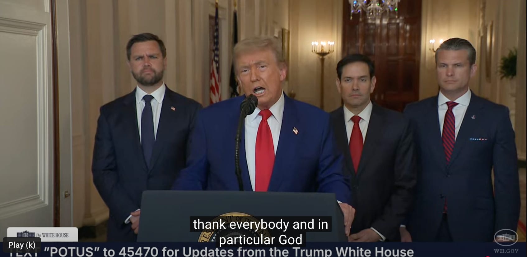 Trump on podium