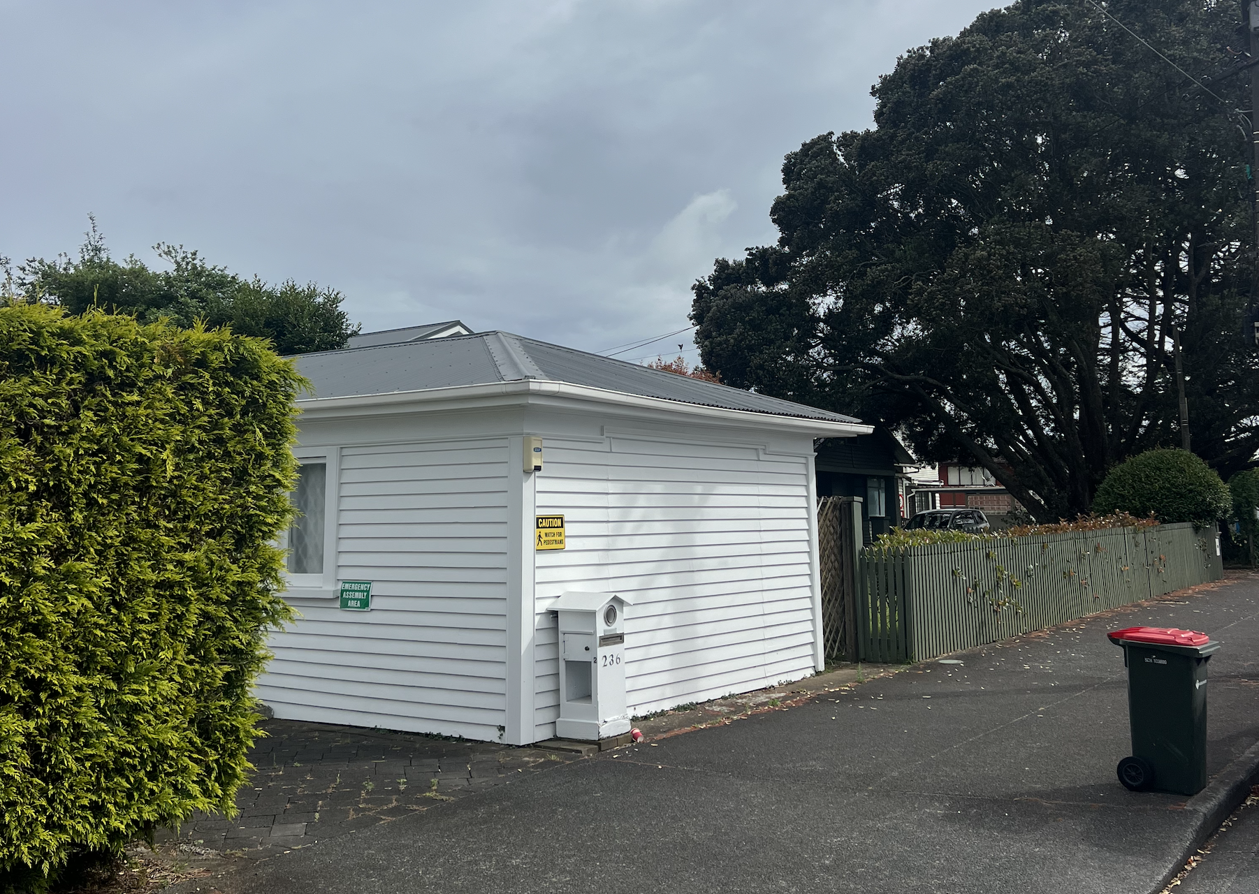 The passport pickup location - just a house