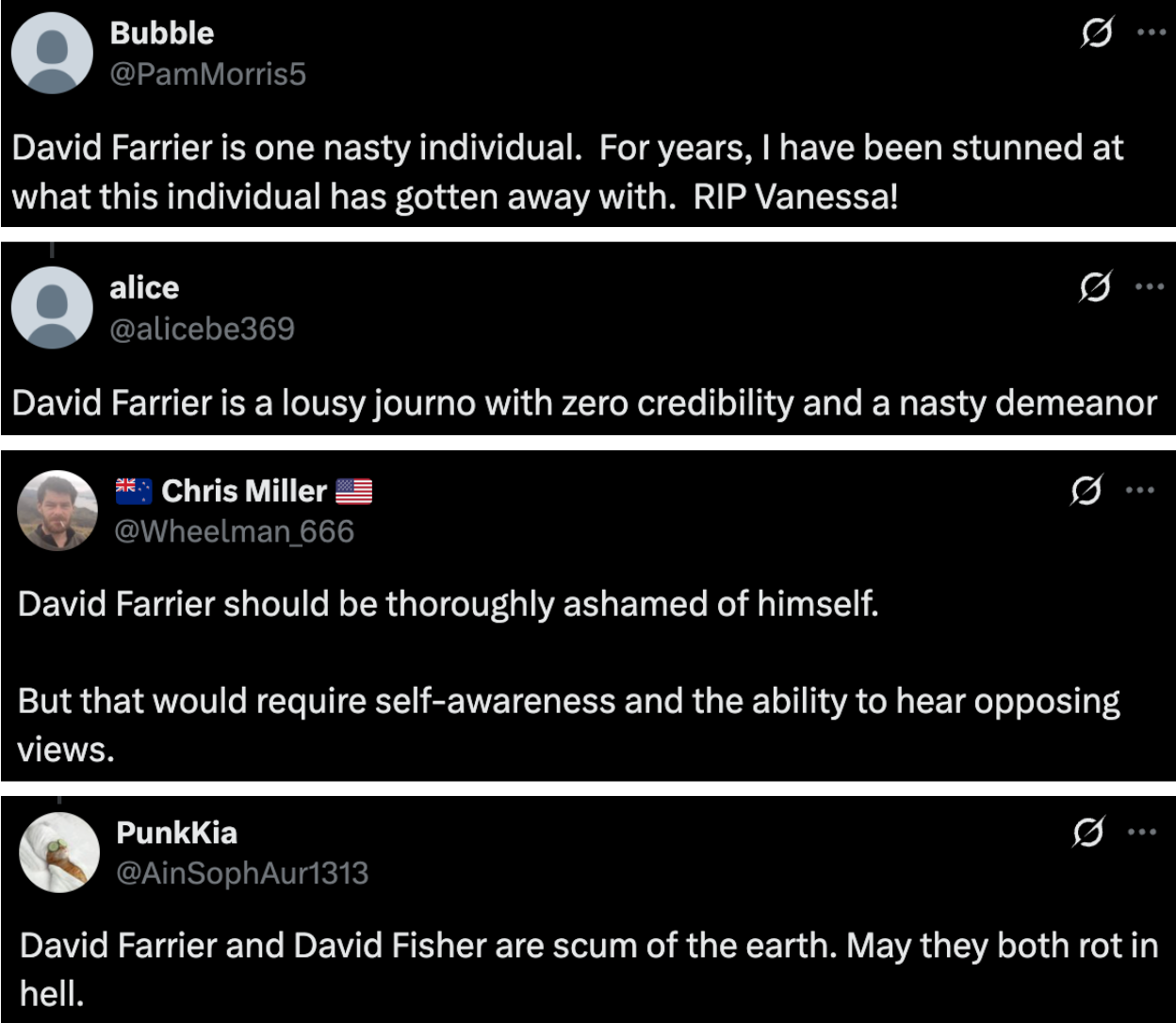 "“David Farrier should be thoroughly ashamed of himself. But that would require self-awareness and the ability to hear opposing views”