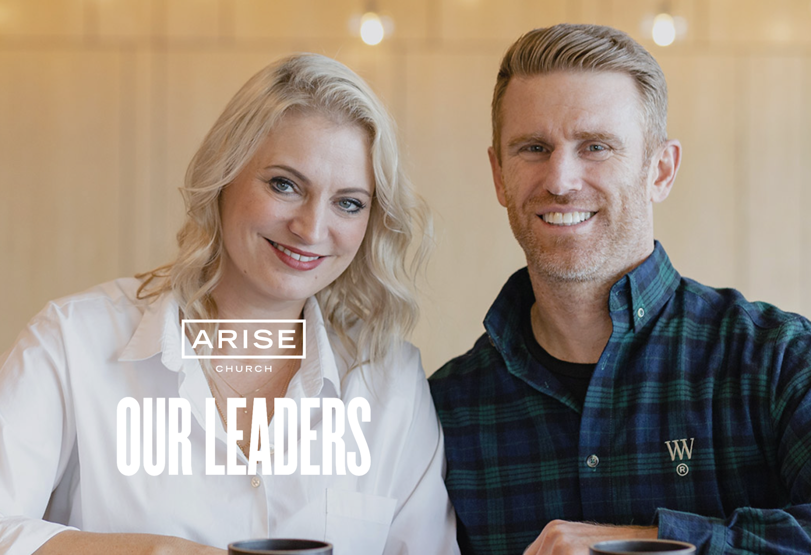 Gillian and John Cameron grinning from Arise's website