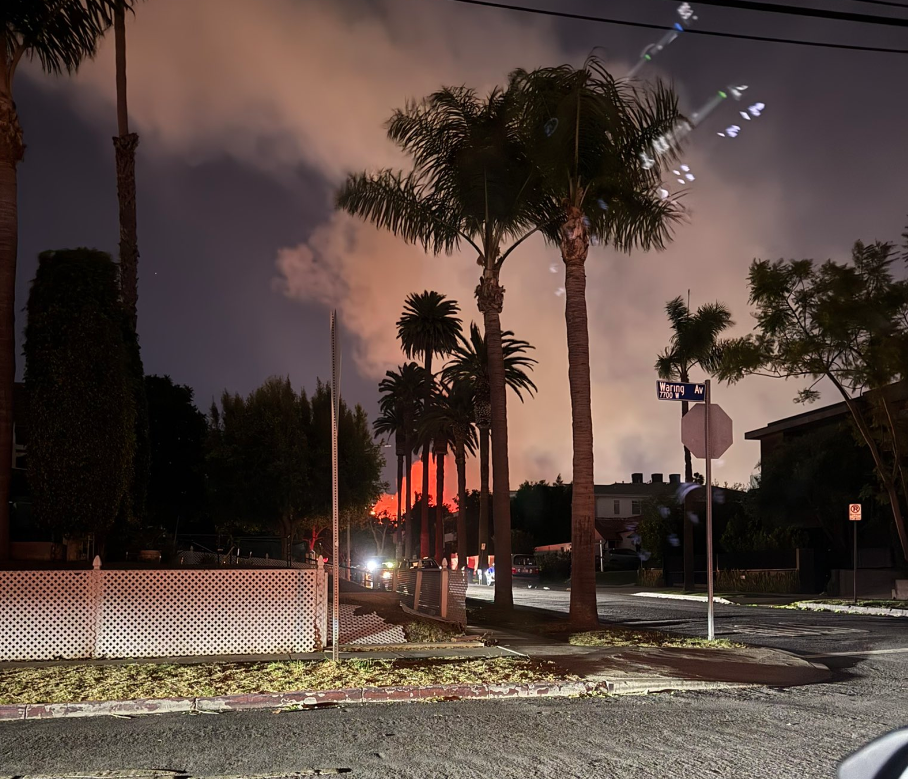 A fire nearby
