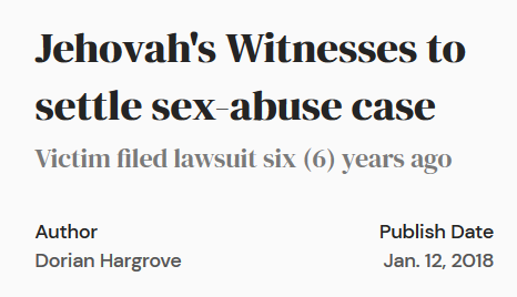 Headline: Out of court settlement