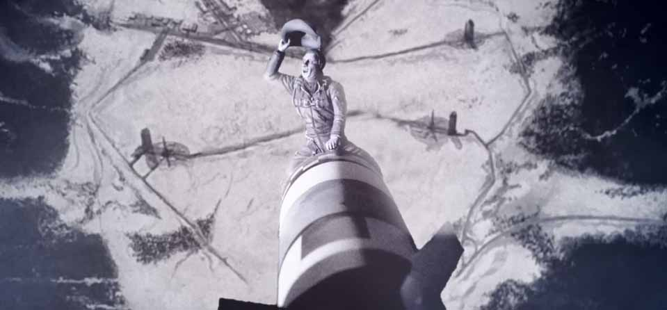 A man riding nuke in Dr. Strangelove