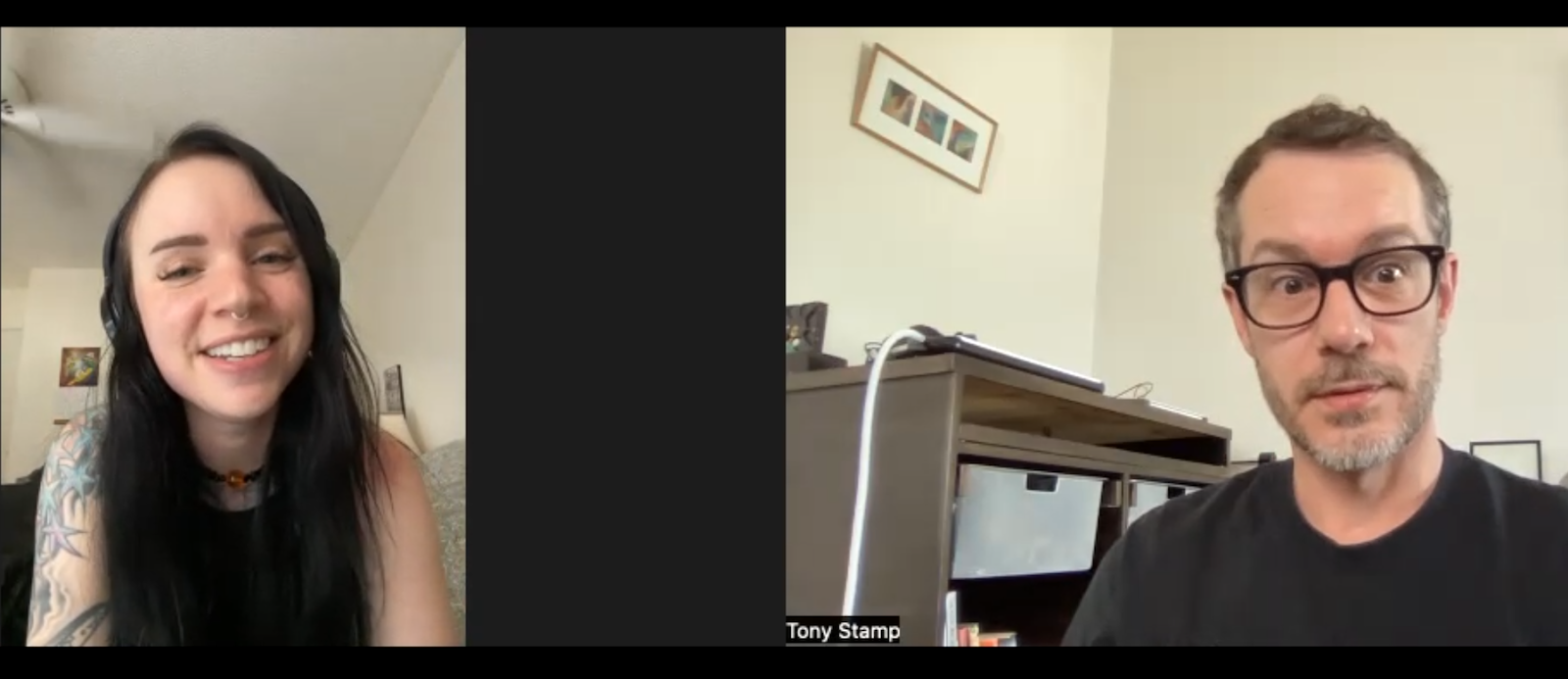 Tony looking shocked