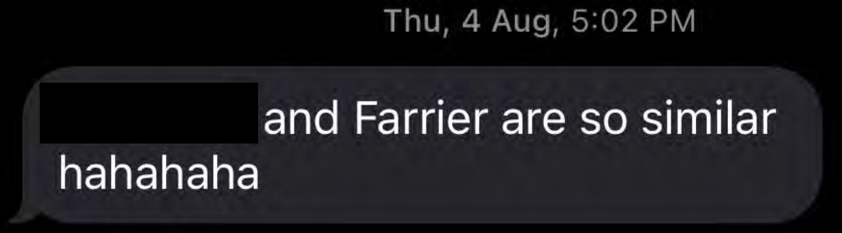 xx and Farrier so similar hahahha