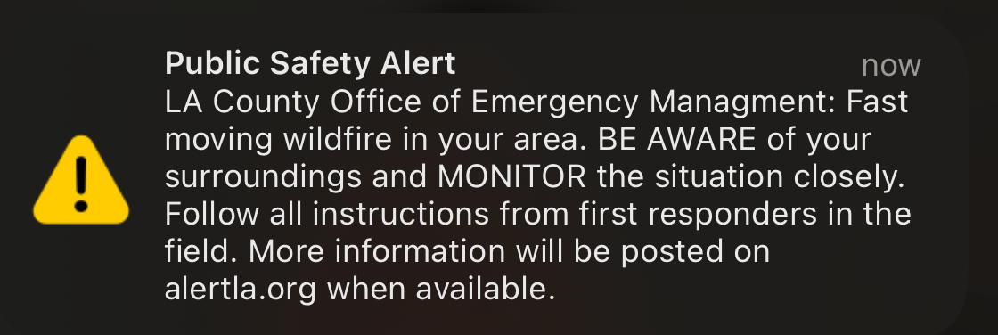 Public safety alert