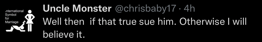 well if that's true sue him