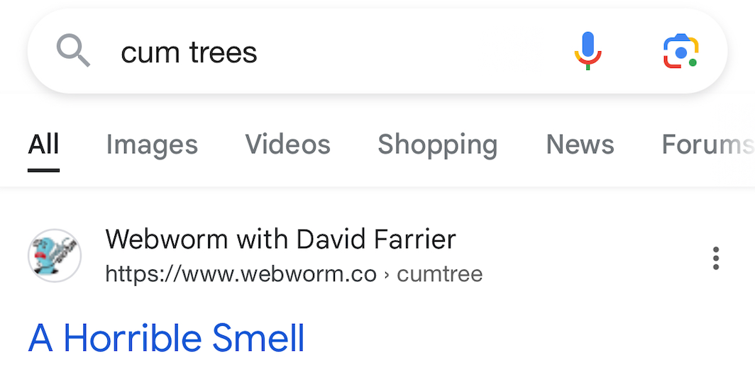 Cum Tree results on Google.com