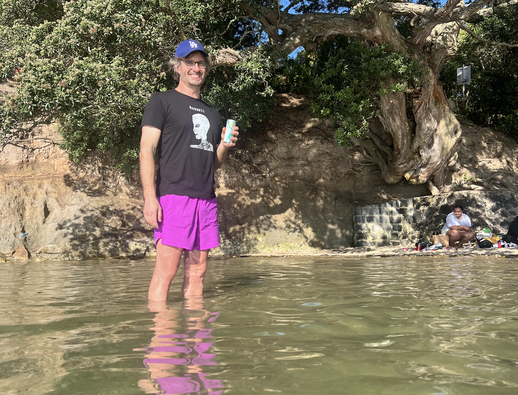 Me in the water drinking a nice beverage