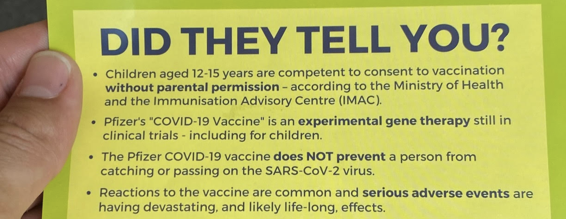 “Reactions to the vaccine are common and serious adverse events are having devastating and likely life-long effects”
