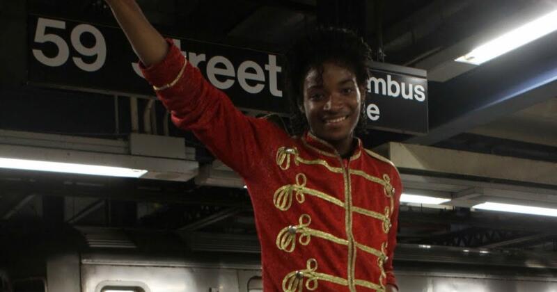 Jordan smiling in MJ outfit
