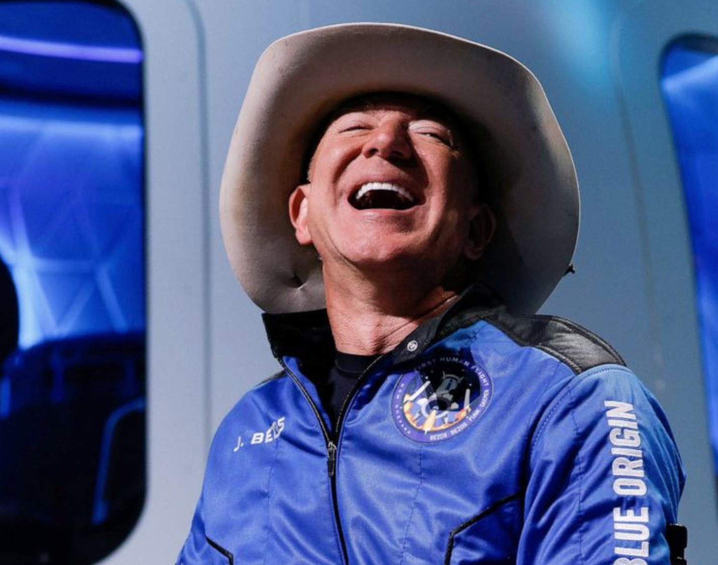 Jeff Bezos in space
