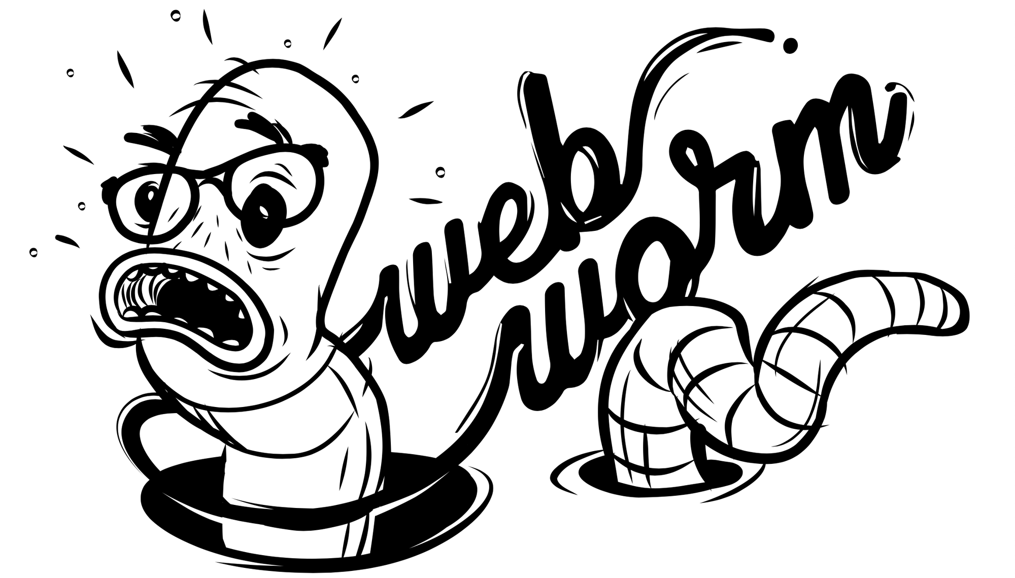 The "deconstructed" Webworm logo by Robert Farrier