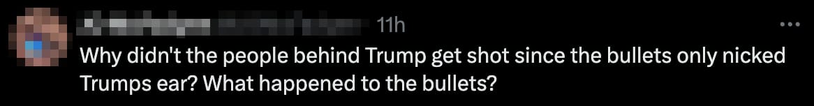 Why didn't the people behind Trump get shot?