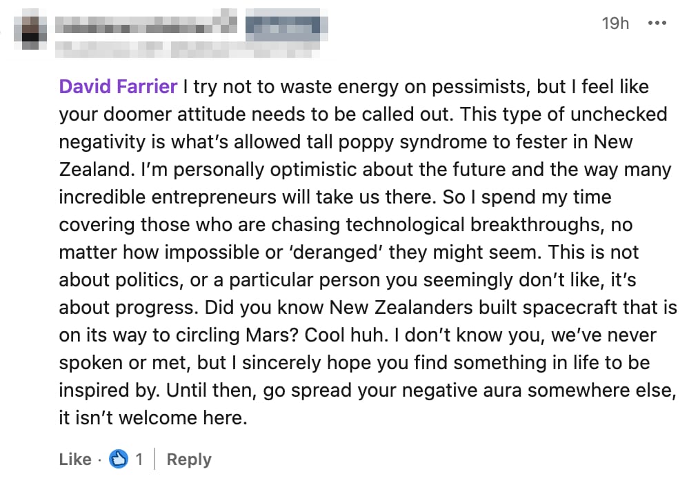 "go spread your negative aura somewhere else, it isn’t welcome here."